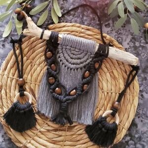 Handcrafted Black and Gray Necklace
